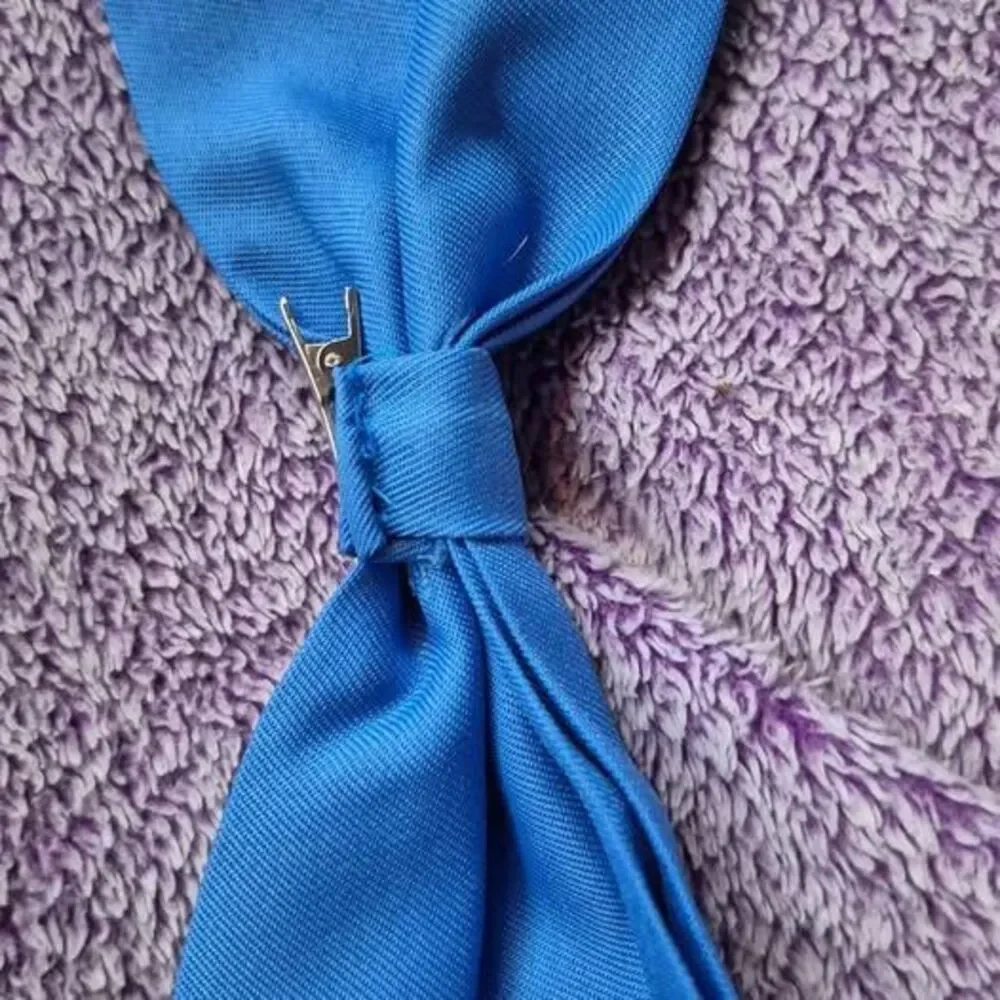 Blue Clip On Bow Tie